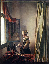 Girl Reading a Letter at an Open Window c1657 By Johannes Vermeer