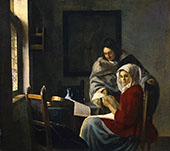 Girl Interrupted at Her Music c1660 By Johannes Vermeer