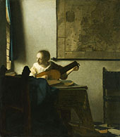 Woman with a Lute Near a Window c1664 By Johannes Vermeer