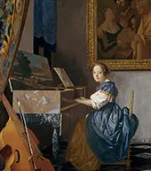 A Lady Seated at the Virginal c1673 By Johannes Vermeer