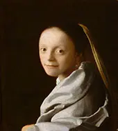 Head of a Girl c1666 By Johannes Vermeer