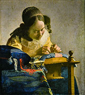 The Lacemaker c1669 By Johannes Vermeer