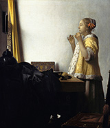 Girl with a Pearl Necklace c1664 By Johannes Vermeer