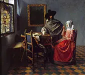 The Glass of Wine c1658 By Johannes Vermeer