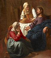 Christ in the House of Mary and Martha c1654 By Johannes Vermeer