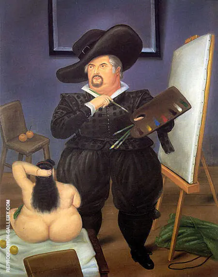 Self Portrait in the Costume of Velazquez 1986 By Fernando Botero
