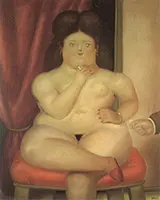 Seated Woman 1976 By Fernando Botero