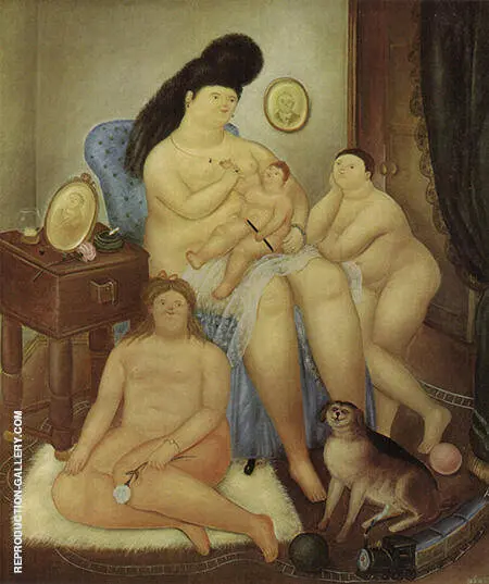 Protestant Family 1969 By Fernando Botero