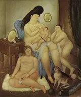 Protestant Family 1969 By Fernando Botero
