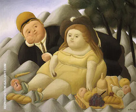 Picnic in The Mountains 1966 By Fernando Botero