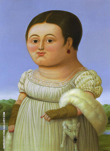 Mademoiselle Riviere 2001 by Fernando Botero | Oil Painting Reproduction