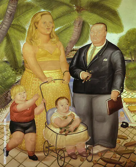 Frank Lloyd and his Family on Paradise Island 1972 By Fernando Botero