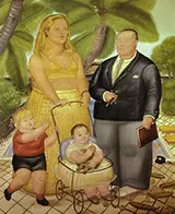 Frank Lloyd and his Family on Paradise Island 1972 By Fernando Botero