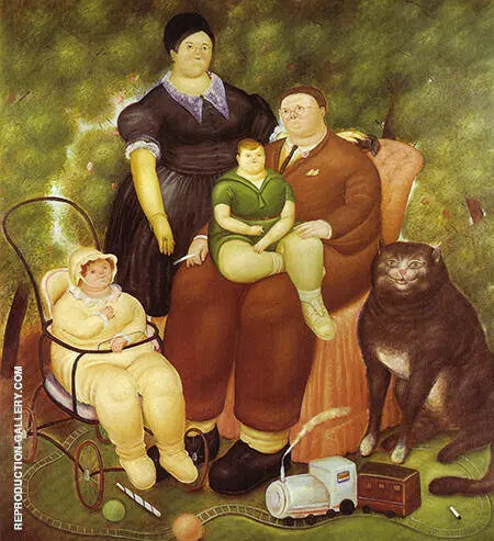 Family Scene 1969 By Fernando Botero