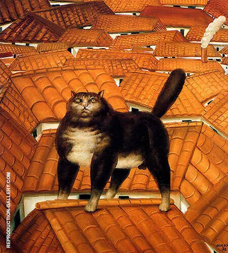 Cat on the Roof 1978 By Fernando Botero