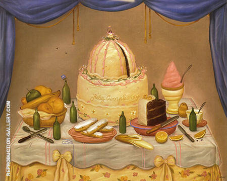 Bon Anniversaire 1971 by Fernando Botero | Oil Painting Reproduction