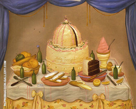 Bon Anniversaire 1971 By Fernando Botero Oil Painting Replica On Canvas Reproduction Gallery