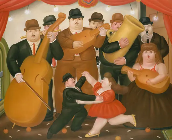 Dance in Colombia 1980 By Fernando Botero