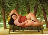 Bather on the Beach 2001 By Fernando Botero