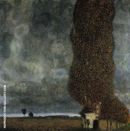 Tall Poplars II Approaching Thunderstorm 1902 By Gustav Klimt