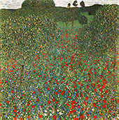 Blooming Field 1909 By Gustav Klimt