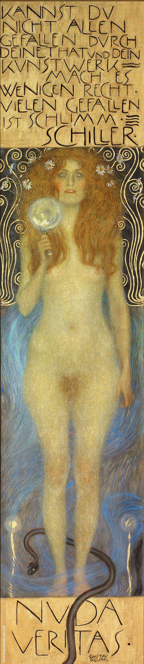 Nuda Veritas 1899 by Gustav Klimt | Oil Painting Reproduction