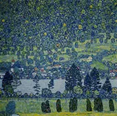 Forest Slope Unterach on the Attersee 1916 By Gustav Klimt