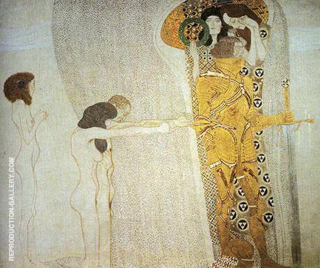 The Beethoven Frieze The Longing for Happiness Left Wall 1902 By Gustav Klimt