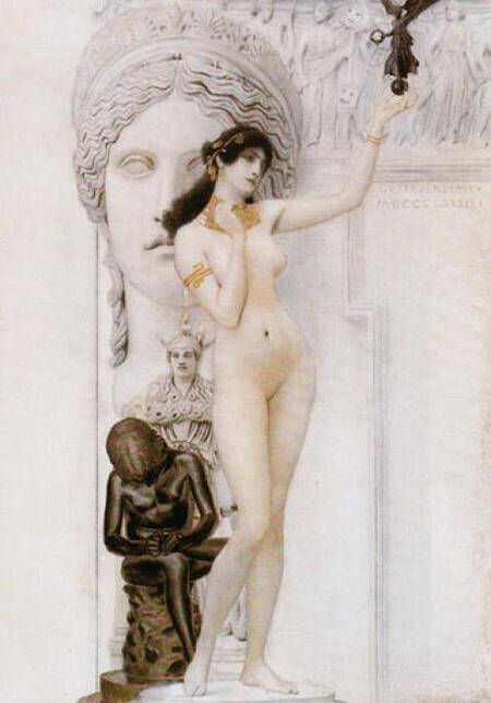 Allegory of Sculpture 1889 by Gustav Klimt | Oil Painting Reproduction