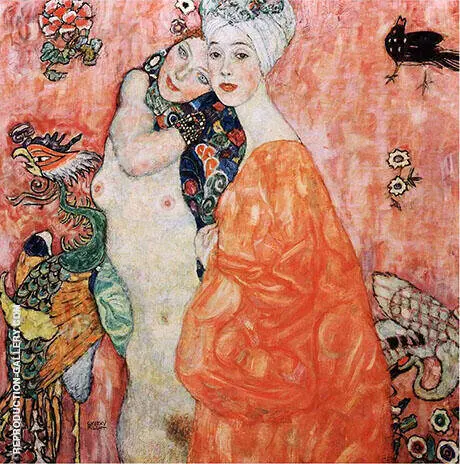 The Girl Friends 1907 By Gustav Klimt