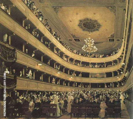 Auditorium of the Old Burgtheater 1888 By Gustav Klimt