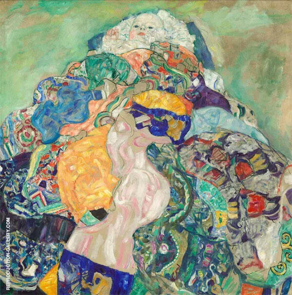 Baby (Cradle) c1917 By Gustav Klimt
