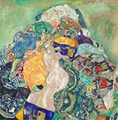 Baby (Cradle) c1917 By Gustav Klimt