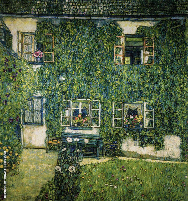 Forests House in Weissenbach on the Attersee 1914 | Oil Painting Reproduction