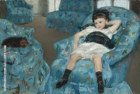 Little Girl in a Blue Armchair 1878 By Mary Cassatt