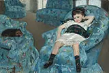 Little Girl in a Blue Armchair 1878 By Mary Cassatt
