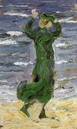 Woman in the Wind by the Sea 1907 By Franz Marc