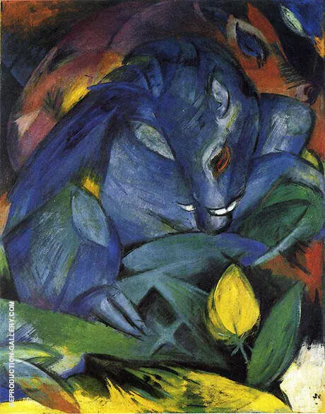 Wild Pigs Boar and Sow 1913 By Franz Marc
