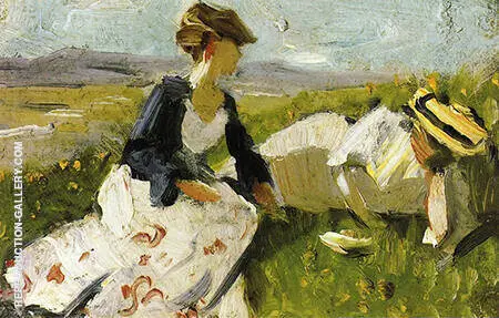 Two Women on the Hillside Sketch 1906 By Franz Marc