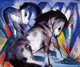 Two Horses 1913 By Franz Marc