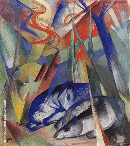 Sleeping Animals 1913 By Franz Marc