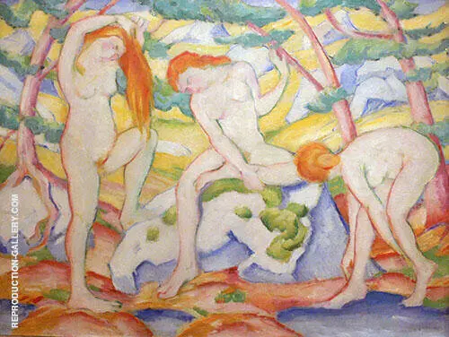 Bathing Girls 1910 By Franz Marc
