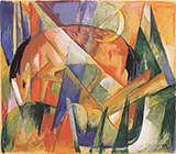 Mythical Beast II horse 1913 By Franz Marc