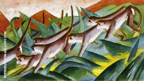 Monkey Frieze 1911 By Franz Marc