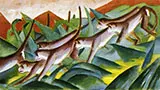 Monkey Frieze 1911 By Franz Marc
