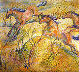 Leaping Horses 1910 By Franz Marc