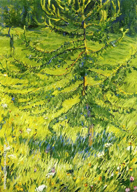 Larch Sapling 1908 By Franz Marc