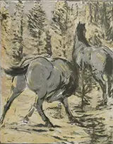 Horses in the Sun 1908 By Franz Marc