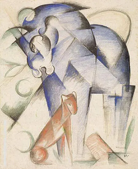 Horse Dog 1913 By Franz Marc