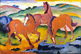Grazing Horses Red Horses 1911 By Franz Marc